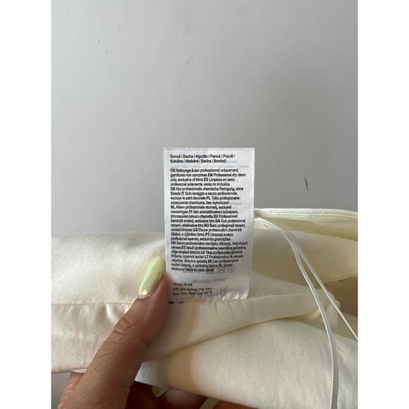 NWT Amur Declan Ruffle Bustier One Shoulder Ivory Cropped Top - Picture 10 of 11